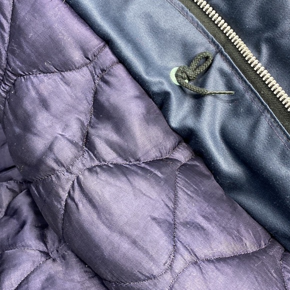 VINTAGE Military B-940 Blue Fur Hooded Puffer Puffy Jacket Men’s XL - Picture 8 of 15